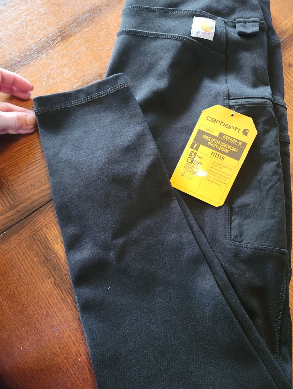 Carhartt Womens Black Stretch Lightweight Utility Leggings - Picture 3 of 9